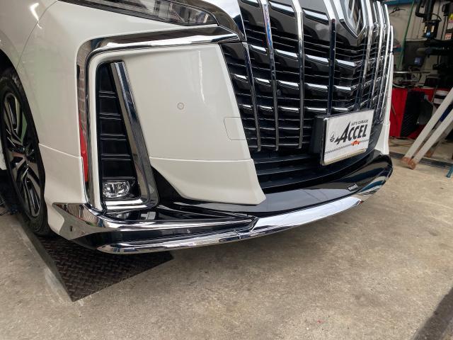 トヨタ　アルファード　モデリスタエアロ取付 スポイラー サイドパネル 外装パーツ交換、取付 整備 大野城市 春日市 筑紫野市 太宰府市 福岡市 南区 博多区 中央区 城南区 福岡 佐賀 長崎 大分 熊本 鹿児島 宮崎 九州