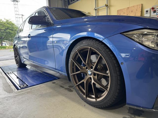 ＢＭＷ　３シリーズ　F31　アイバッハ　ダウンサス　エンジンオイル交換　輸入車　北九州市　整備　メンテナンス　小倉南区　門司区　小倉北区　他地域のお客様も大歓迎です！ 
