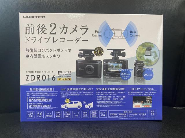 プリウスアルファ 前後ドライブレコーダー 取付 コムテック ZDR016