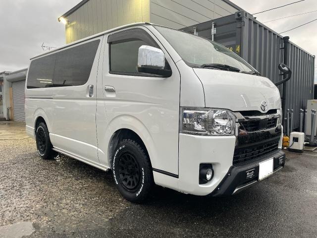 トヨタ 6型 ハイエース ダークプライム2 新車 デルタフォース オープンカントリーRT　ホワイトレター 福岡市西区 早良区 南区 城南区 中央区 博多区 東区 糸島市 太宰府市 大野城市 春日市 那珂川市 筑紫野市 他地域のお客様歓迎！