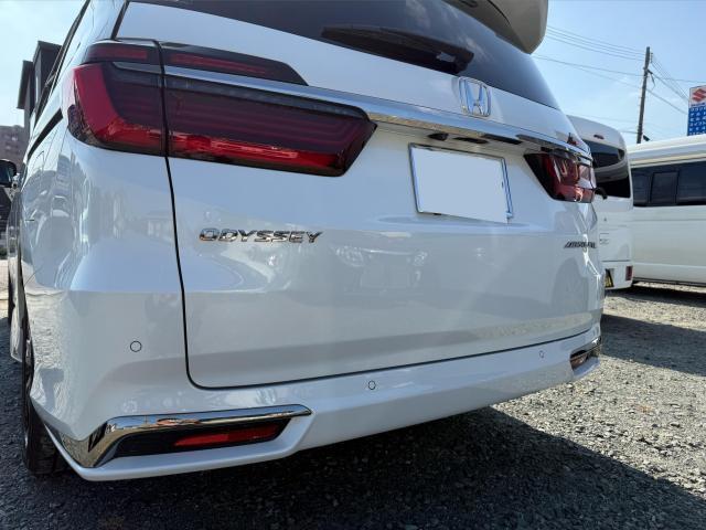 ホンダ　オデッセイ　キズ・へこみ直し　リアゲート 鈑金　塗装　那珂川市　福岡市　南区　西区　城南区　博多区　中央区　東区　春日市　大野城市　太宰府市　筑紫野市　事故修理　自損事故