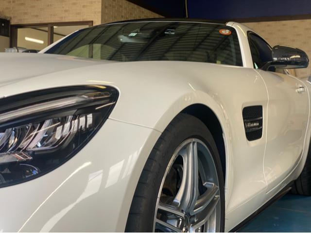 令和1年式　在庫車　車庫保管　メルセデスベンツ　メルセデスAMG GT クーペ　磨き　ガラスコーティング　