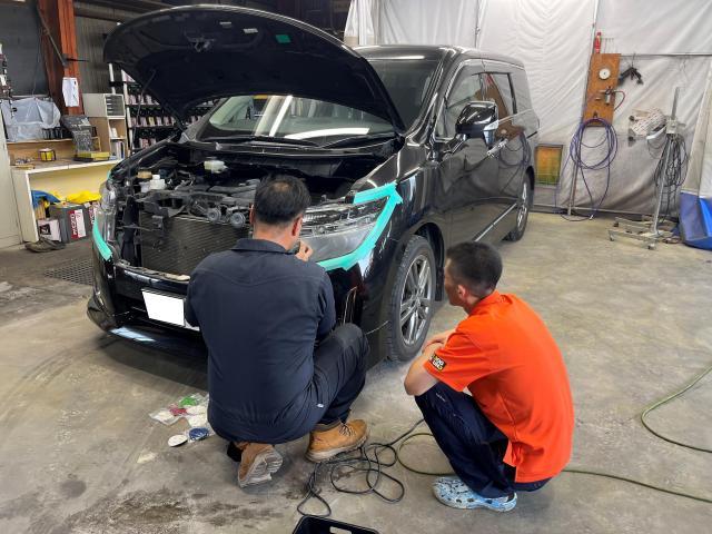 日産　エルグランド　ライト磨き　佐賀県　三養基郡　みやき町　みやき