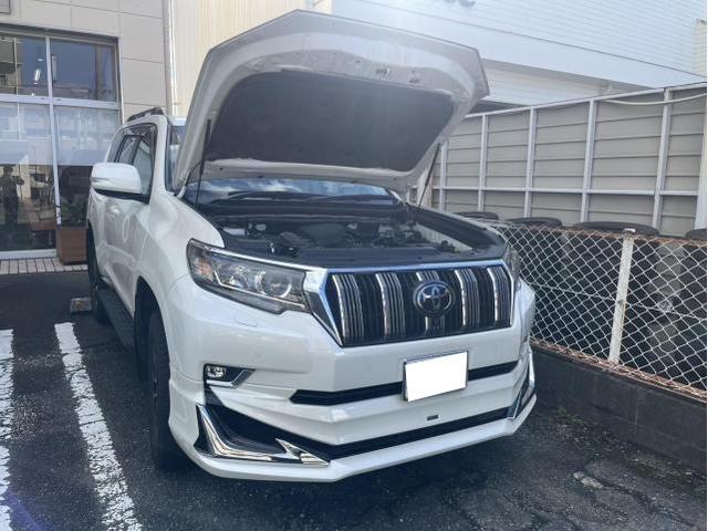 トヨタ　ランドクルーザープラド　TX　Lパッケージ　ガソリン車用(オイル交換)　出張　エンジンオイル 交換　メンテナンス　佐賀県　三養基郡　みやき町　みやき