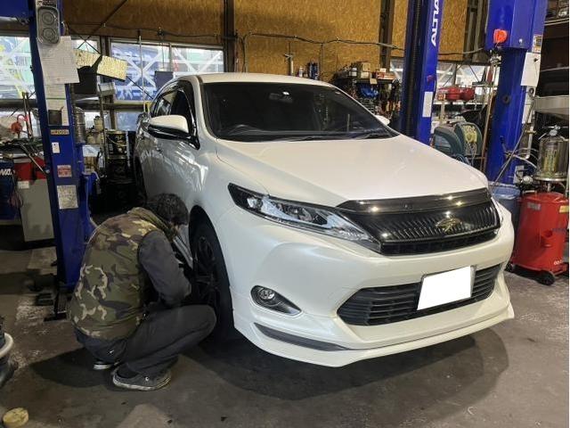 トヨタ　ハリアー　車検　法定点検　分解整備　メンテナンス　クーラント復活剤　注入　ワイパーゴム　交換　佐賀県　三養基郡　みやき町　みやき