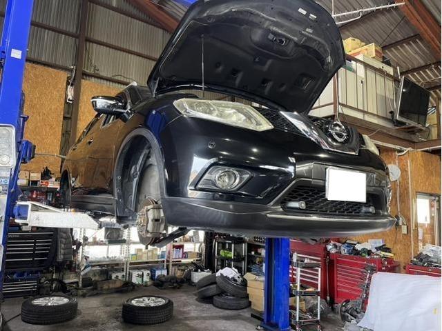 日産　エクストレイル　車検　法定点検　分解整備　メンテナンス　ドライブベルト　エンジンオイル　オイルエレメント　佐賀県　三養基郡　みやき町　みやき