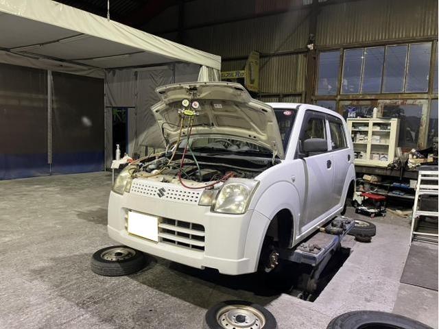 スズキ　アルト　ＶＰ　車検　法定点検　分解整備　メンテナンス　ヘッドライト研磨　グリス漏れ　タイロッドエンドブーツ　発煙筒　タイヤ　交換　バランス調整　佐賀県　三養基郡　みやき町　みやき