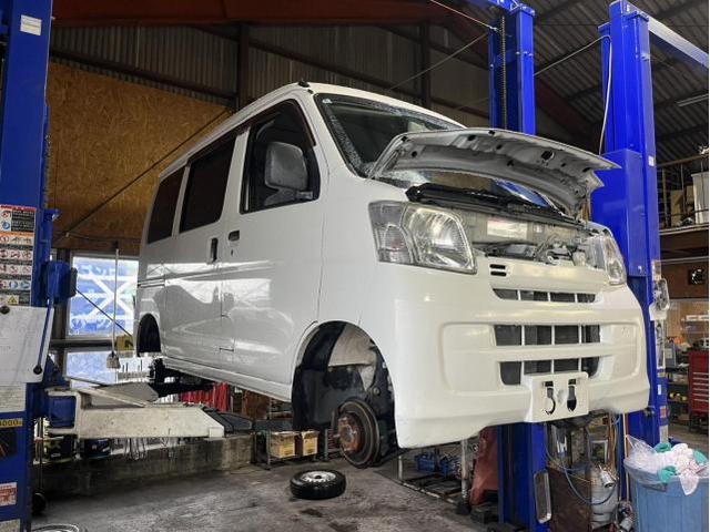ダイハツ　ハイゼットカーゴ　スペシャル　車両販売前整備　法定点検　12か月点検　　分解整備　メンテナンス　エンジンオイル　オイルエレメント　交換　パワステベルト調整　佐賀県　三養基郡　みやき町　みやき