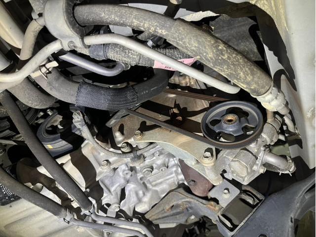 ダイハツ　ハイゼットカーゴ　スペシャル　車両販売前整備　法定点検　12か月点検　　分解整備　メンテナンス　エンジンオイル　オイルエレメント　交換　パワステベルト調整　佐賀県　三養基郡　みやき町　みやき