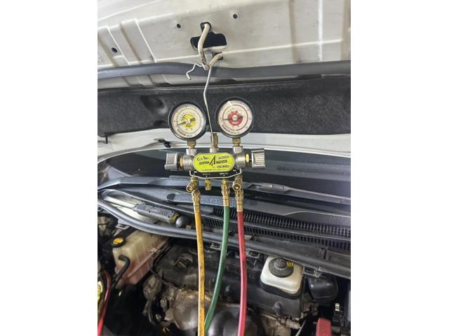 トヨタ　ヴェルファイア　2.4Z　電装系修理　エアコンの効きが悪い　エアコンコンプレッサー　交換　　エアコンガス　注入　真空引き　佐賀県　三養基郡　みやき町　みやき