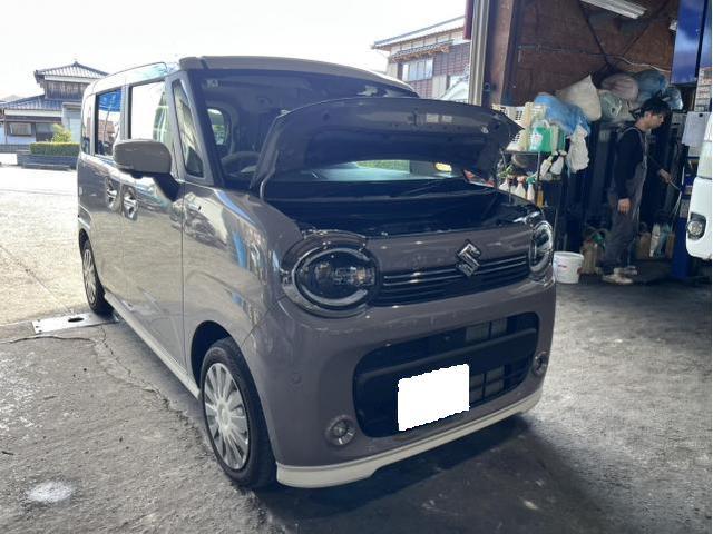 スズキ　ワゴンＲスマイル　ハイブリッドＸ　メンテナンス・日常点検　新車６ヶ月点検　エンジンオイル　交換　空気圧調整　佐賀県　三養基郡　みやき町　みやき