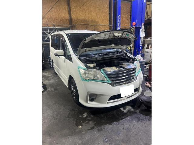 日産　セレナ　ハイウェイスター　車検　法定点検　分解整備　メンテナンス　ブレーキパッド　ブレーキフルード　交換　佐賀県　三養基郡　みやき町　みやき