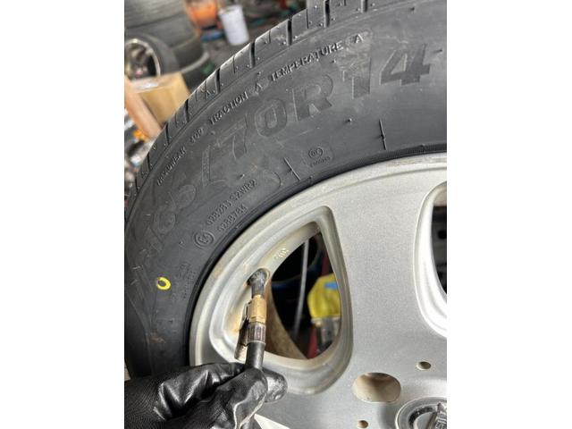 日産　マーチ　メンテナンス　タイヤ　交換　バランス調整　佐賀県　三養基郡　みやき町　みやき