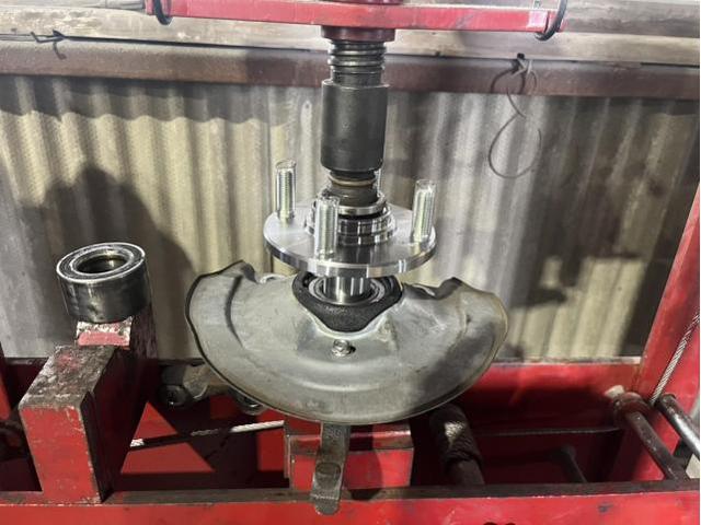 日産　デイズルークス　ハイウェイスターGターボ　サスペンション・足回り修理・整備　足回り変形　フロントメンバー　ロアアーム右　フロントハブベアリング右　交換　佐賀県　三養基郡　みやき町　みやき