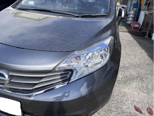 日産　ノート　ライト磨き　黄ばみ　ヘッドライト研磨　コーティング　佐賀県　三養基郡　みやき町　みやき