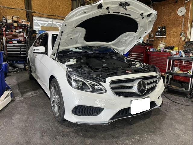 メルセデス・ベンツ　Ｅクラス　E220ブルーテックアバンギャルド　エンジン関連修理・整備　エンジンかからない　保障修理　インジェクター　交換　佐賀県　三養基郡　みやき町　みやき