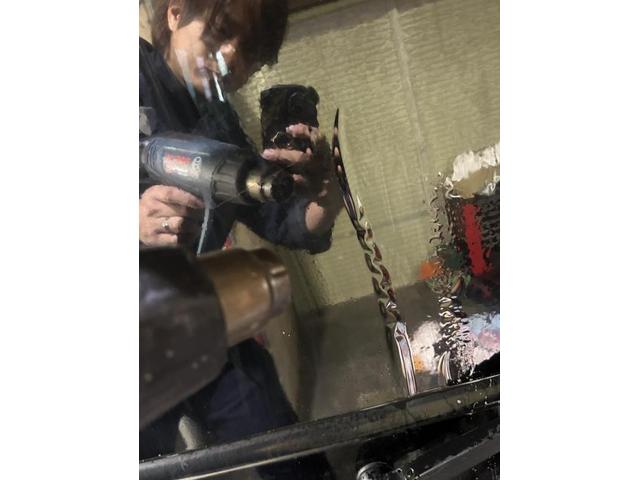 トヨタ　コースター　バス　カーフィルム　リアガラス　全面　IR断熱スモークフィルム10％　施工　佐賀県　三養基郡　みやき町　みやき