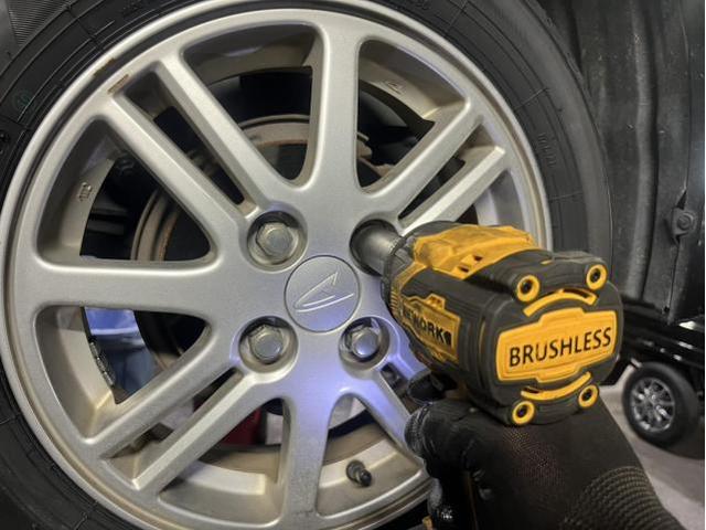 ダイハツ　タントエグゼ　カスタムG　車検　法定点検　分解整備　メンテナンス　エンジンオイル　オイルエレメント　ステアリングラックブーツ　タイヤ　交換　バランス調整　佐賀県　三養基郡　みやき町　みやき