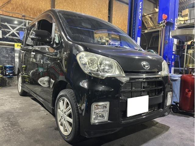 ダイハツ　タントエグゼ　カスタムG　車検　法定点検　分解整備　メンテナンス　エンジンオイル　オイルエレメント　ステアリングラックブーツ　タイヤ　交換　バランス調整　佐賀県　三養基郡　みやき町　みやき