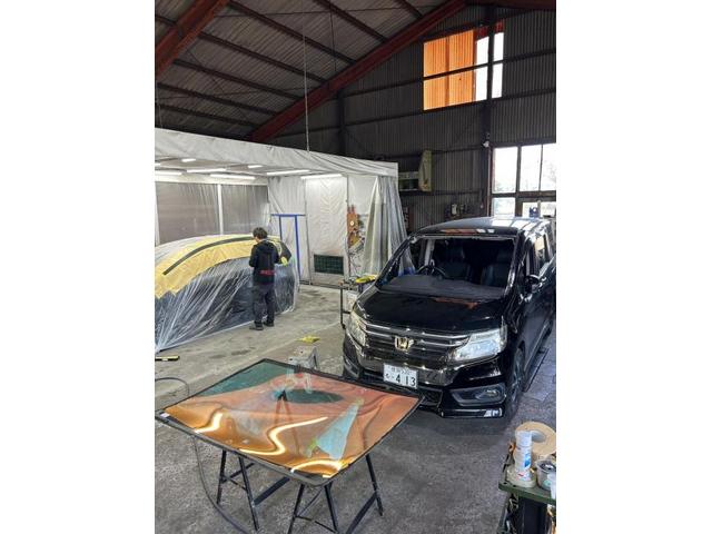 ホンダ　ステップワゴンスパーダ　Z　ガラス交換　飛び石　キズ　フロントガラス　交換　保険対応　佐賀県　三養基郡　みやき町　みやき