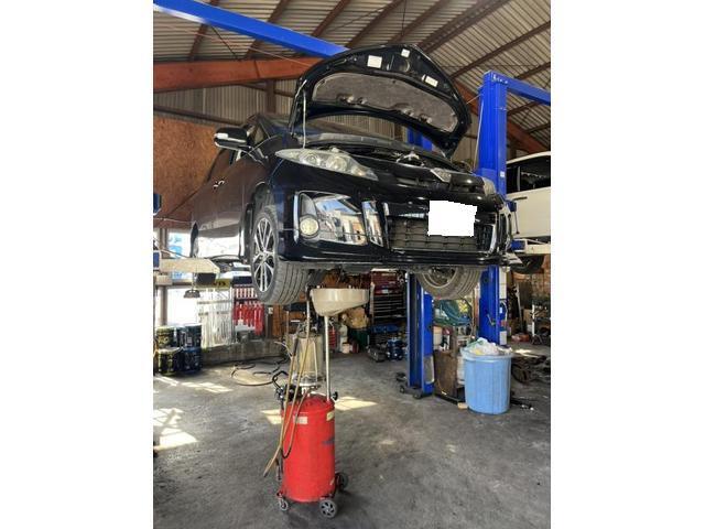 トヨタ　エスティマ　アエラス　車検　法定点検　分解整備　メンテナンス　エンジンオイル　オイルエレメント　オルタネーターベルト　交換　佐賀県　三養基郡　みやき町　みやき