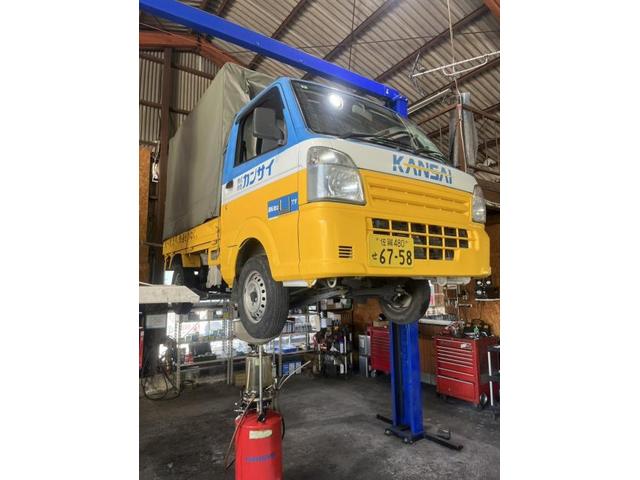 マツダ　スクラムトラック　メンテナンス・日常点検　リース　3ヶ月点検　エンジンオイル　交換　佐賀県　三養基郡　みやき町　みやき