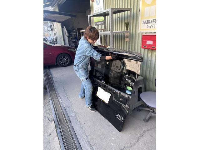 日産　デイズルークス　板金修理　リアガラス　脱着　佐賀県　三養基郡　みやき町　みやき