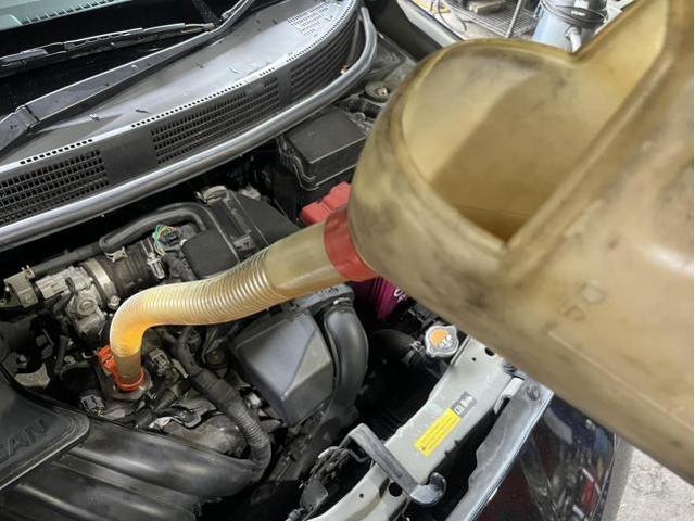 日産　マーチ　ガソリン車用　(オイル交換)　メンテナンス　エンジンオイル　オイルエレメント　交換　佐賀県　三養基郡　みやき町　みやき