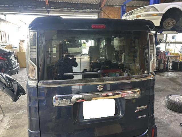 スズキ　スペーシアカスタム　カーフィルム　リアガラス全面　IR断熱　スモークフィルム　10％　施工　佐賀県　三養基郡　みやき町　みやき