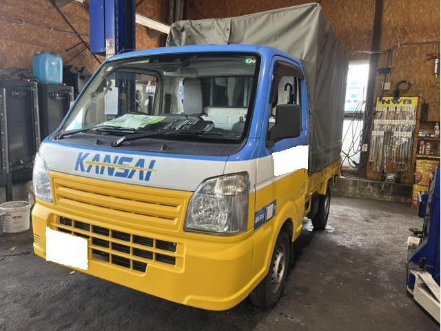 マツダ　スクラムトラック　車検　法定点検　分解整備　メンテナンス　リース　エンジンオイル　キャリパーオーバーホール　キット　ホイールシリンダーオーバーホール　キット　交換　佐賀県　三養基郡　みやき町　みやき