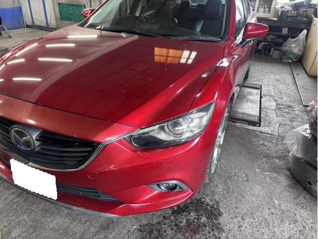 マツダ　アテンザセダン　ライト磨き　ヘッドライト　黄ばみ　研磨　佐賀県　三養基郡　みやき町　みやき