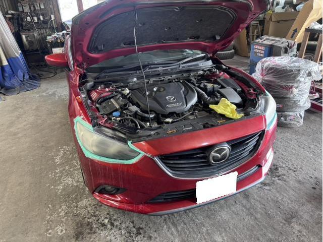 マツダ　アテンザセダン　ライト磨き　ヘッドライト　黄ばみ　研磨　佐賀県　三養基郡　みやき町　みやき