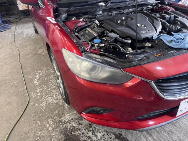 マツダ　アテンザセダン　ライト磨き　ヘッドライト　黄ばみ　研磨　佐賀県　三養基郡　みやき町　みやき