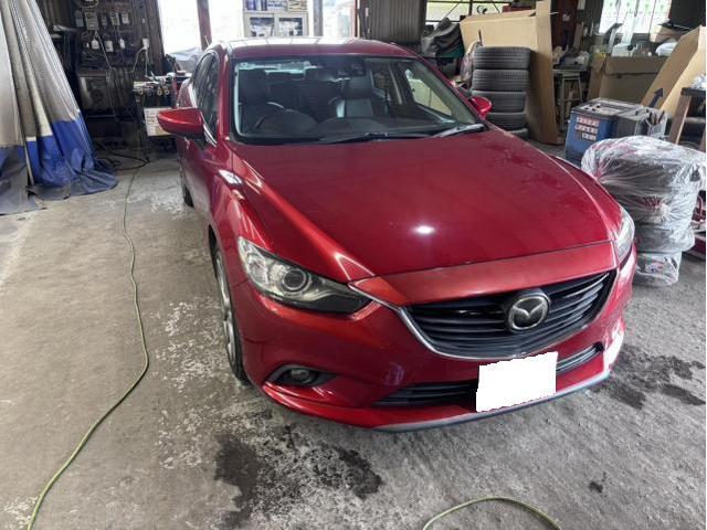 マツダ　アテンザセダン　ライト磨き　ヘッドライト　黄ばみ　研磨　佐賀県　三養基郡　みやき町　みやき