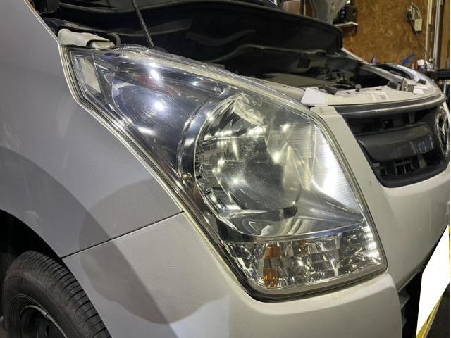 マツダ　ＡＺワゴン　車検　法定点検　分解整備　エンジンオイル　ドライブシャフトブーツ　タイロッドエンドブーツ　ステアリングラックエンド　交換　簡易ライト磨き　佐賀県　三養基郡　みやき町　みやき