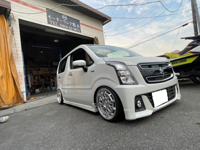 Suzuki スズキ ワゴンr 現行スティングレー カスタム ホイール 車高調 アーム アクスル ブレーキ 車検対応 整備 新車販売 タイヤ交換 熊本市 北区 南区 中央区 東区 近見 城南町 御船 嘉島町 積載車完備 グーネットピット