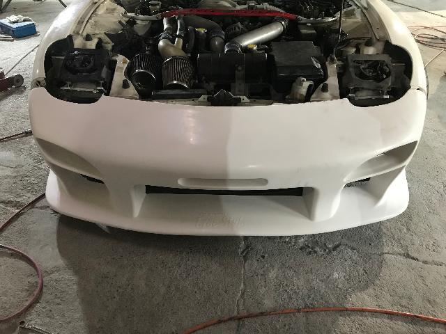 マツダRX-7フロントバンパーエアロ塗装交換エアコン点検エアコン冷えない熊本県熊本市東区北区西区南区中央区菊陽町合志市益城町大津町 西合志菊池市新型コロナ対策 除菌エンジン オーディオ パーツ チェックランプ 警告灯 修理 異音 