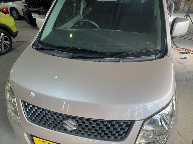 スズキワゴンRボンネット修理熊本県 熊本市 東区 北区 西区 南区 中央区 菊陽町 合志市 益城町 大津町 西合志 菊池市 新型 エアコン オーディオ パーツ チェックランプ 警告灯 修理 異音 電装 用品