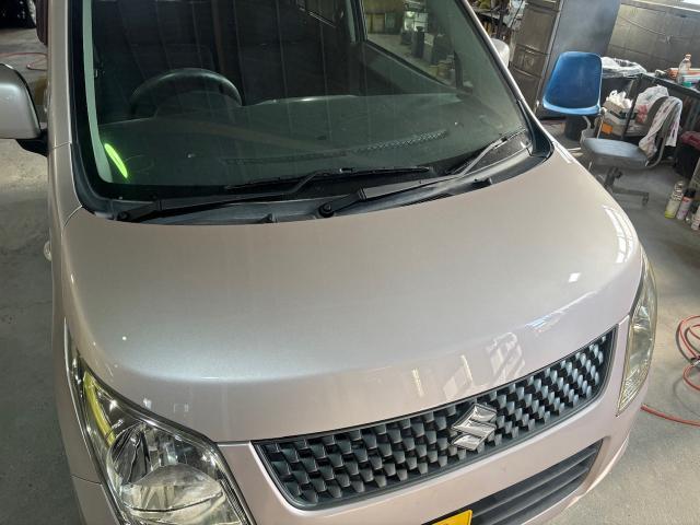 スズキワゴンRボンネット修理熊本県 熊本市 東区 北区 西区 南区 中央区 菊陽町 合志市 益城町 大津町 西合志 菊池市 新型 エアコン オーディオ パーツ チェックランプ 警告灯 修理 異音 電装 用品