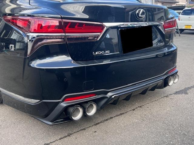 レクサス　ＬＳ　エアロ・グリル・マフラーカッター取付　宮崎県日向市・門川町・延岡市・都農町・美郷町・木城町・西都市・国富町・宮崎市・川南町・高鍋町・新富町、他地域のお客様も大歓迎です！