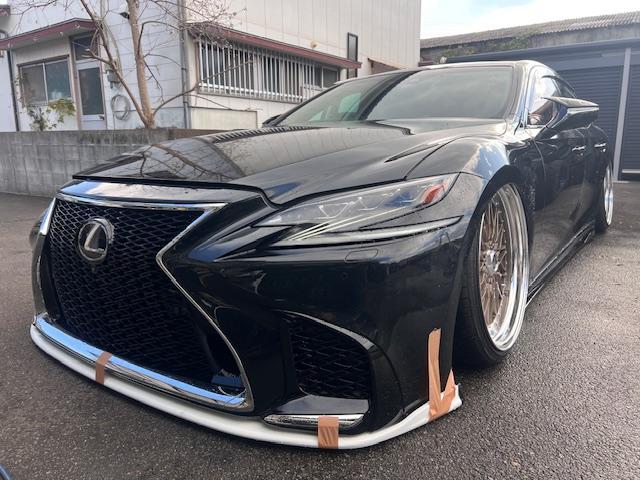 レクサス　ＬＳ　エアロ・グリル・マフラーカッター取付　宮崎県日向市・門川町・延岡市・都農町・美郷町・木城町・西都市・国富町・宮崎市・川南町・高鍋町・新富町、他地域のお客様も大歓迎です！