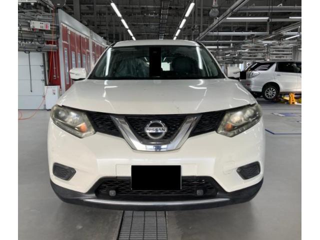 日産　エクストレイル　フロントバンパー　キズ・へこみ直し　鹿児島市　宇宿