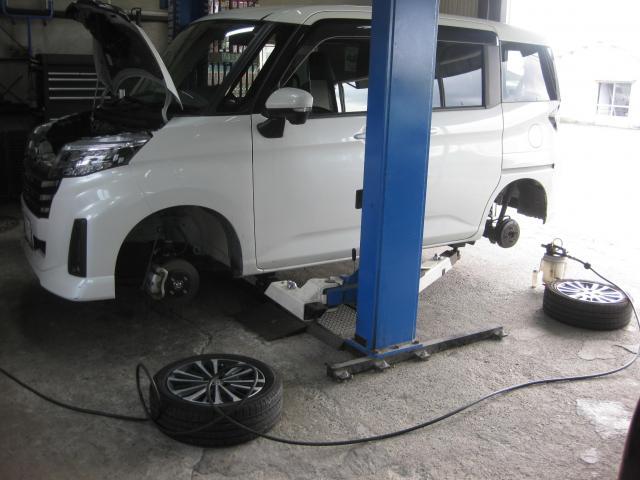 トヨタ　ルーミー　ユーザー代行車検　点検　八代市　オイル交換　ブレーキフルード抜き替え