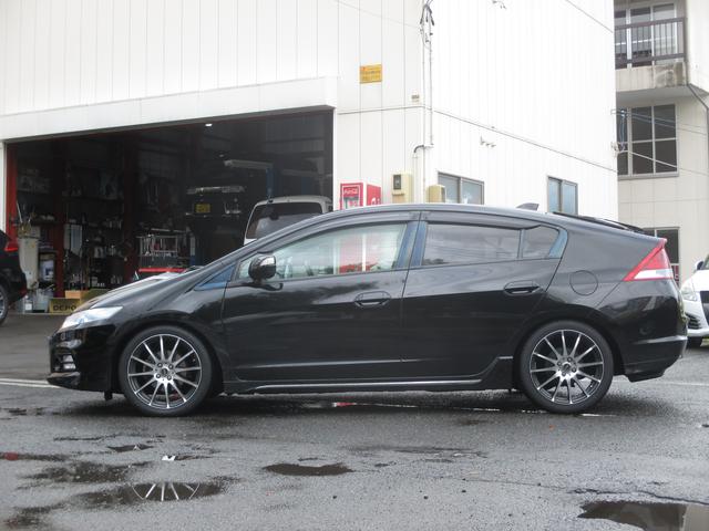 インサイトローダウン　車高調取り付け