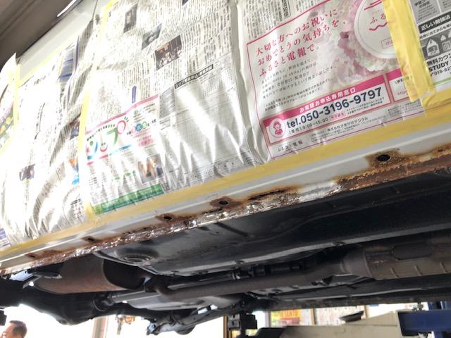 スズキ MRワゴン 下廻り 修理 錆転換 防錆施工 Part3