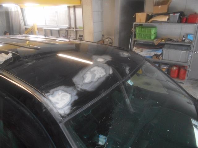 トヨタランドクルーザープラド　板金塗装　ルーフキャリア交換　秋田市　認証工場

