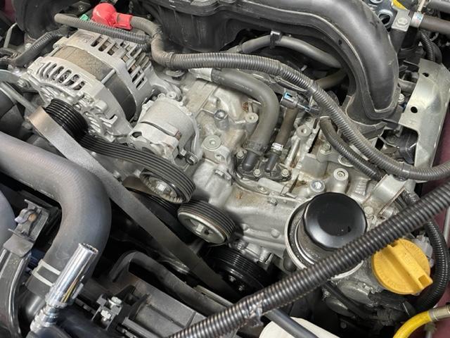 スバル　XV　エアコンコンプレッサー交換　エアコンフラッシング　フロントショックアブソーバ交換　前後スタビリンク交換