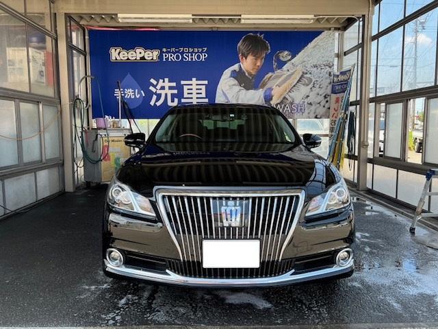 トヨタ　クラウンマジェスタ 販売車輛定期的なメンテナンス　12ヶ月点検　オイル交換　ボディガラスコーティング　ダイヤモンドキーパーメンテナンス　