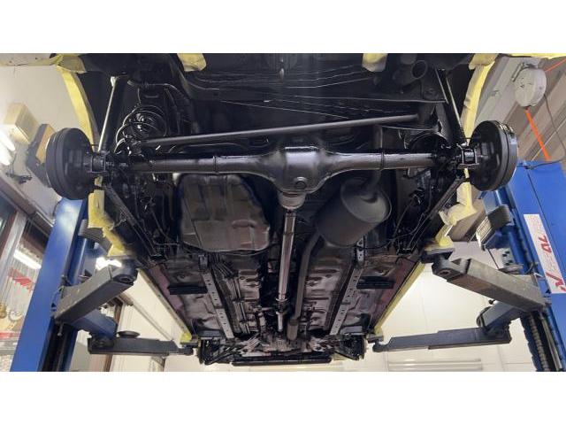 ダイハツ　ムーヴキャンバス　車検入庫　走行10万㎞　ウォーターポンプ・ファンベルト・エアコンベルト交換　下廻り洗浄塗装　バッテリー交換　エアコンフィルター交換　