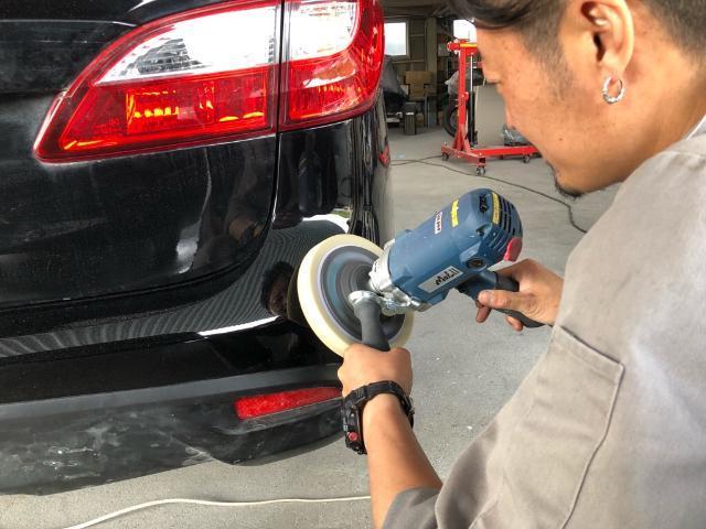 マツダ プレマシー リアバンパー 板金 塗装 修理